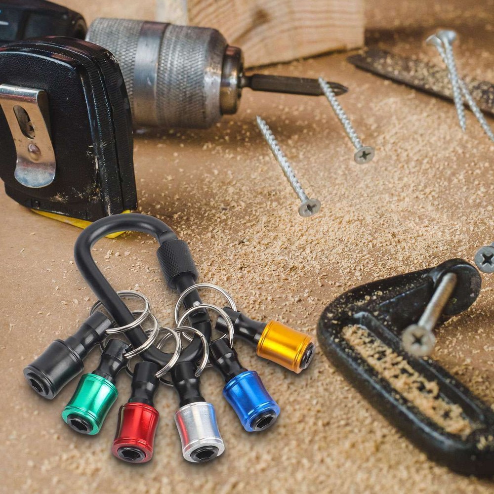 14PCS 1/4" Hex Shank Quick Release Keychain Screwdriver Drill Bit Holder Bit Set