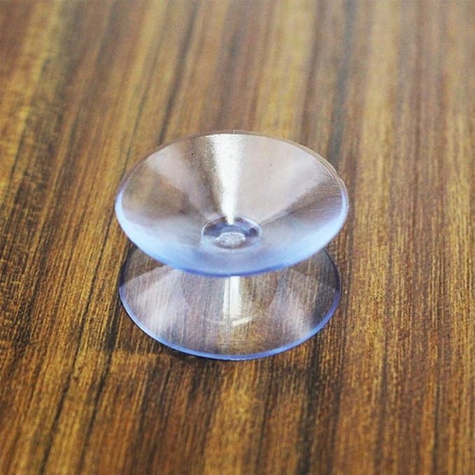 10 Pack Double Sided Suction Cups Compatible with Glass Table Top, Clear Suction