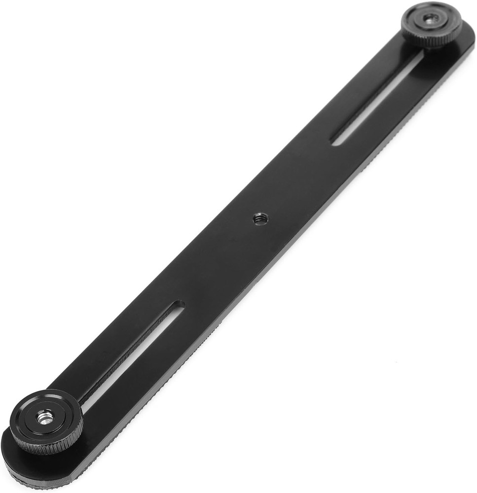 Versatile 10.6'' Dual Camera Flash Bracket with Adjustable Length