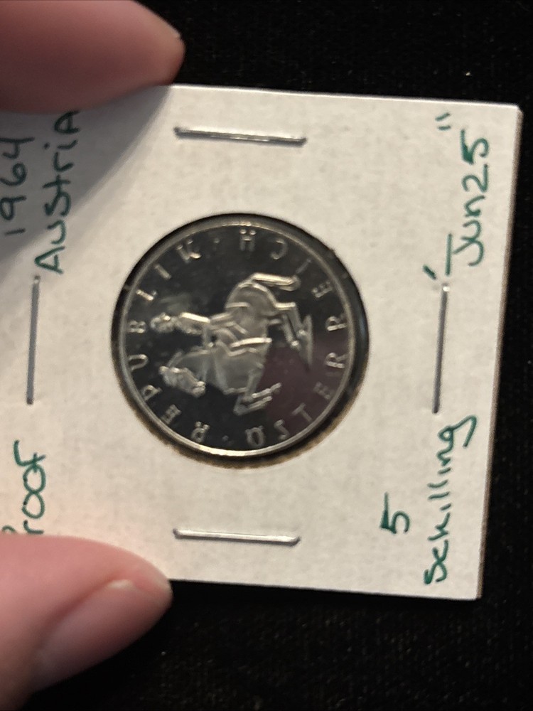 1964 Austria 5 Schilling Proof Silver “jun25”