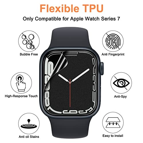 [ 4 Pack ] Privacy Screen Protector Compatible for Apple 45mm Matte Black