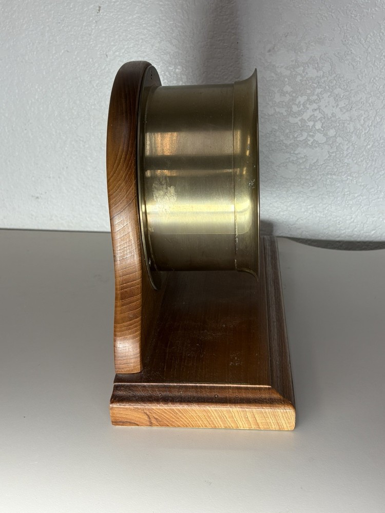 German Compensated Barometer Wall Mount Brass Case mounted on stand, As-Is