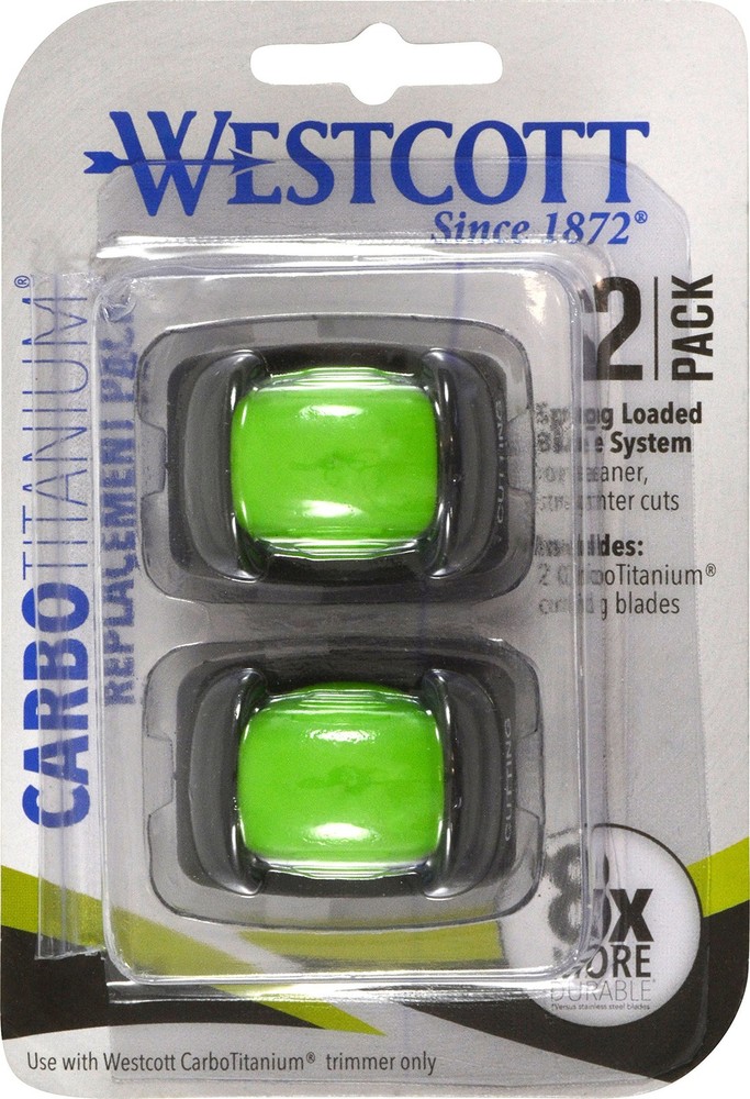 Westcott 16854 Paper Cutter Blade Replacement Set for CarboTitanium Green
