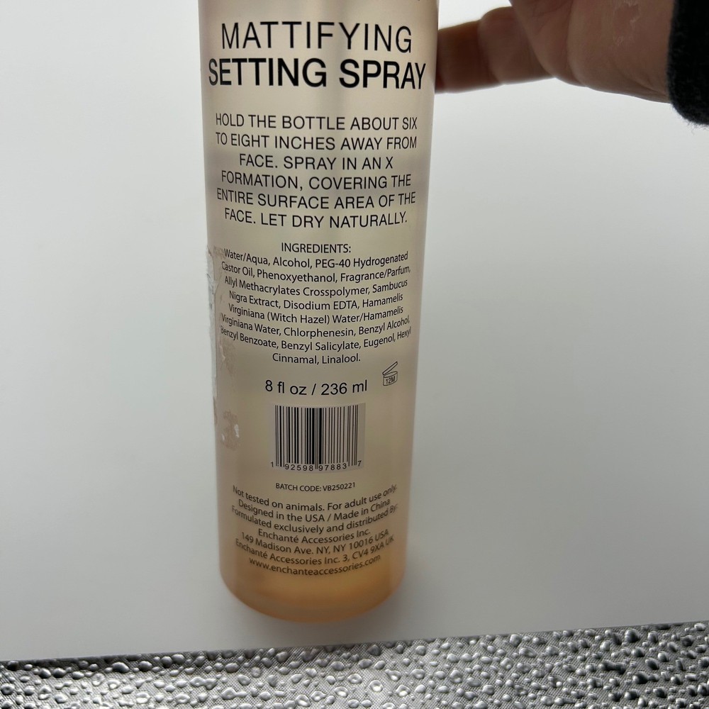 Ellen Tracy Mattifying Setting Spray Ready Set Go forMakeup Application 8 oz