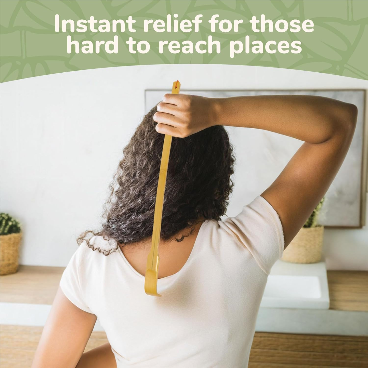 16.5 Inch Traditional Thin Travel Size Bamboo Wooden Back Scratcher Body Relaxat