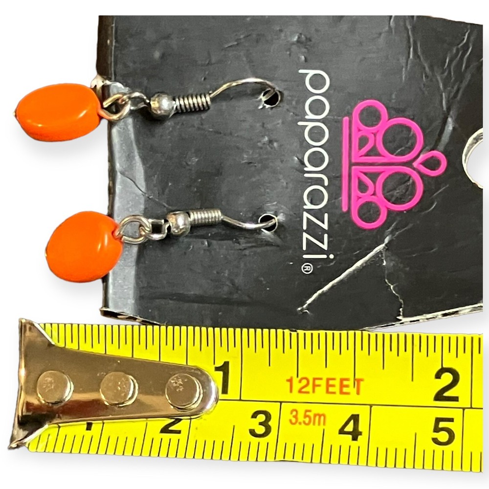 Paparazzi Orange Small Hook Dangle Earrings