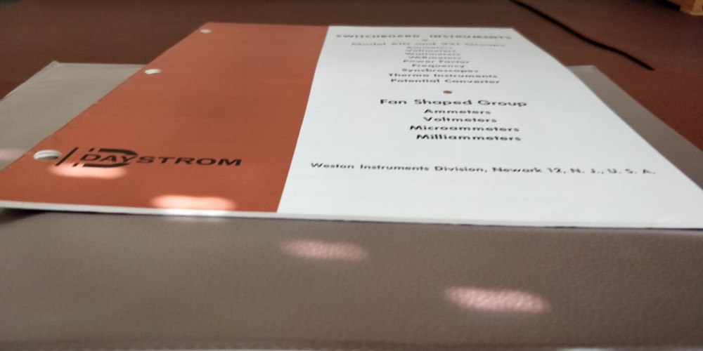 1960 ~ DAYSTROM ~ Catalog ~ Switchboard Instruments Weston