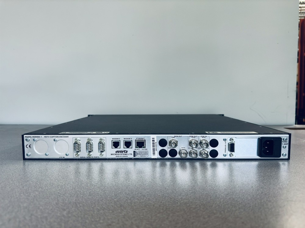 Evertz HD9084 HD DTV Closed Caption Encoder with Power Cords