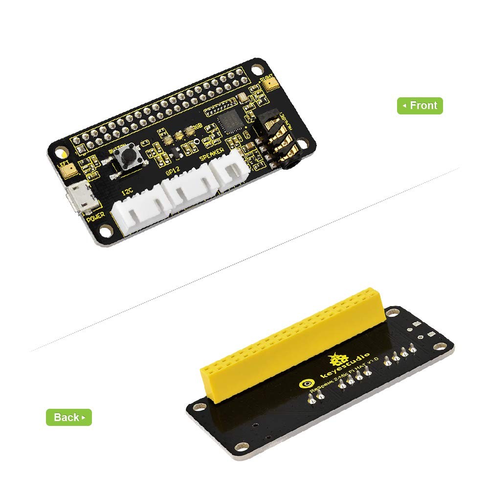 ReSpeaker 2-Mic Pi HAT V1.0 for Raspberry Pi 4/4B, Raspberry Pi 3 3B+/2 2B