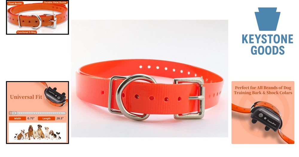 Universal Waterproof Dog Training Collar Replacement Strap, Adjustable, Fits ...