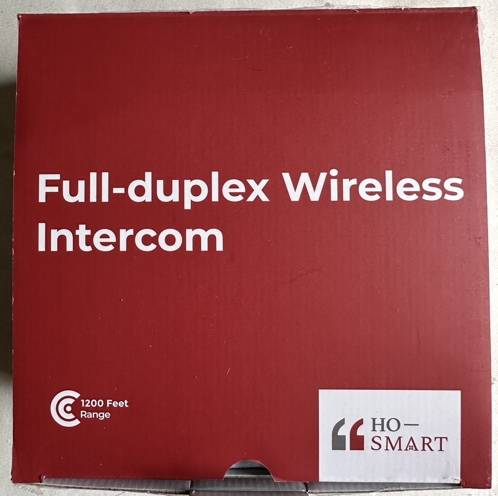 Ho-Smart Black 2 Way Communication Home Full Duplex Wireless Intercom 2 Units