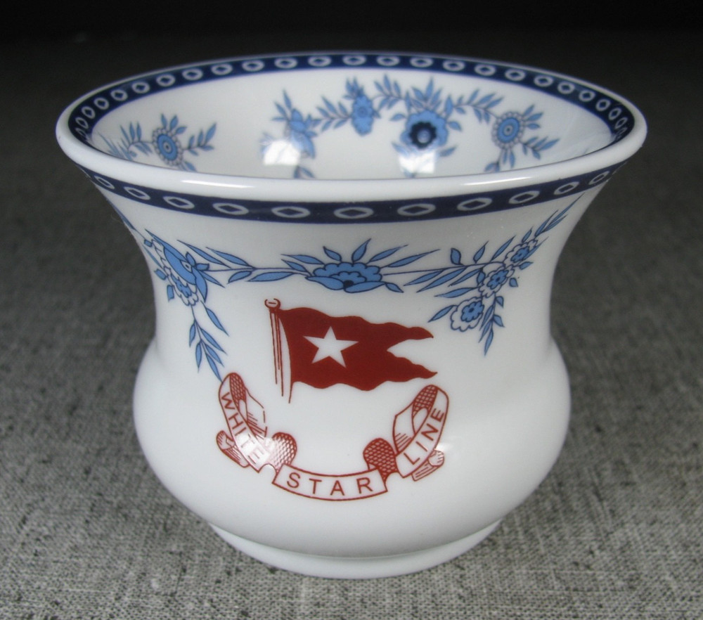White Star Line RMS Titanic 2nd Class Authentic Artifact Replica Vase Small EUC