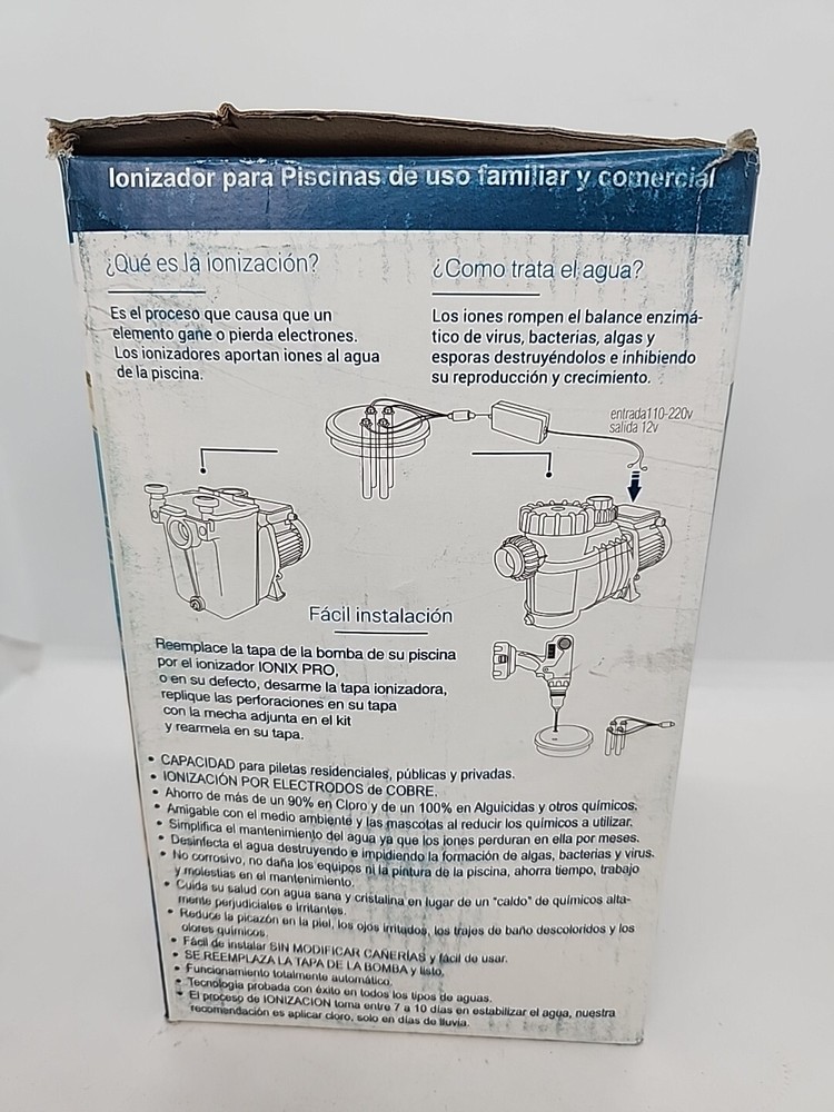 NEW IONIX Pro Copper Ionizer Pool Maintenance System - Damaged box -