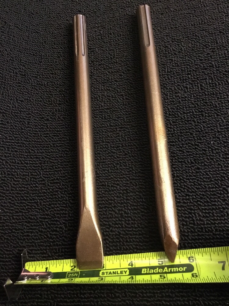 HILTI CHISEL SDS MAX FLAT 1" X 11" & POINTED 11" PREOWNED, FAST SHIP