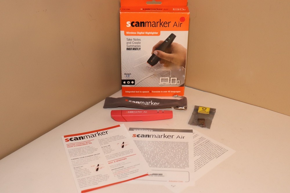 Scanmarker Air Pen Scanner - Wireless OCR Digital Highlighter and Reader - Pink