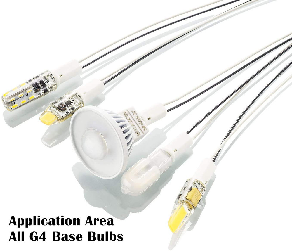 G4 LED Bulb Socket Halogen Base Ceremic Lamp Holder Socket, Miniature Bi-Pin Bas