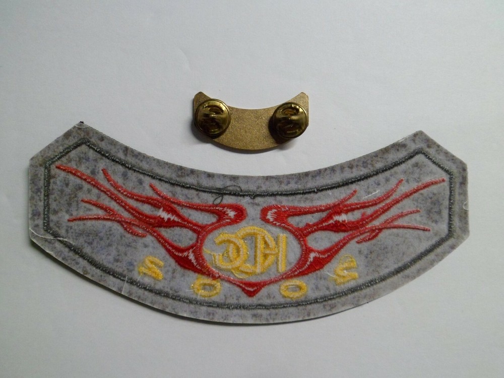 2002 HOG Rocker Patch & Vest Pin Harley Davidson Owners Group New