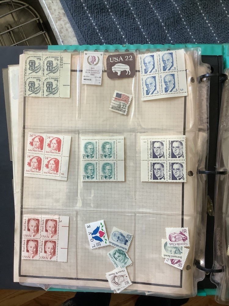 1982-83 )Issues of USPS Commemorative Stamp Album. With Stamps Plus 4 In Corners