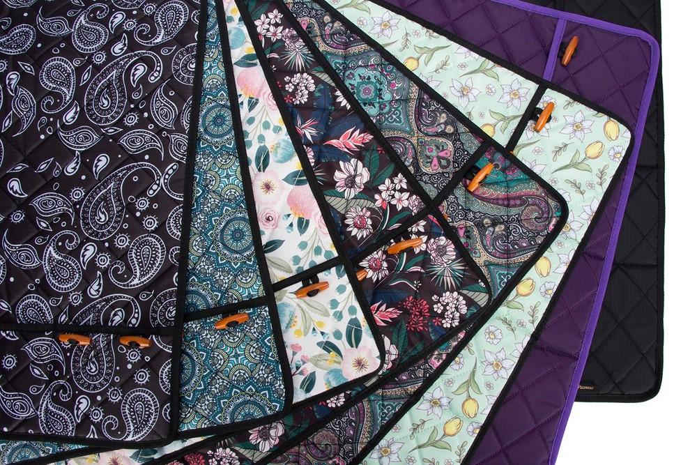 Sewing Machine Pad Table Pockets Water-Resistant Mat Organizer Mandala Pattern