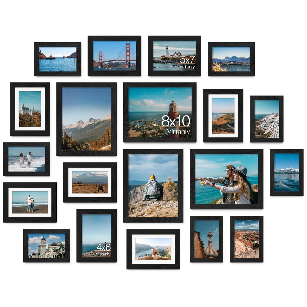 Picture Frames Set of 20, Picture Frames Collage Wall Decor for Wall Mounting...