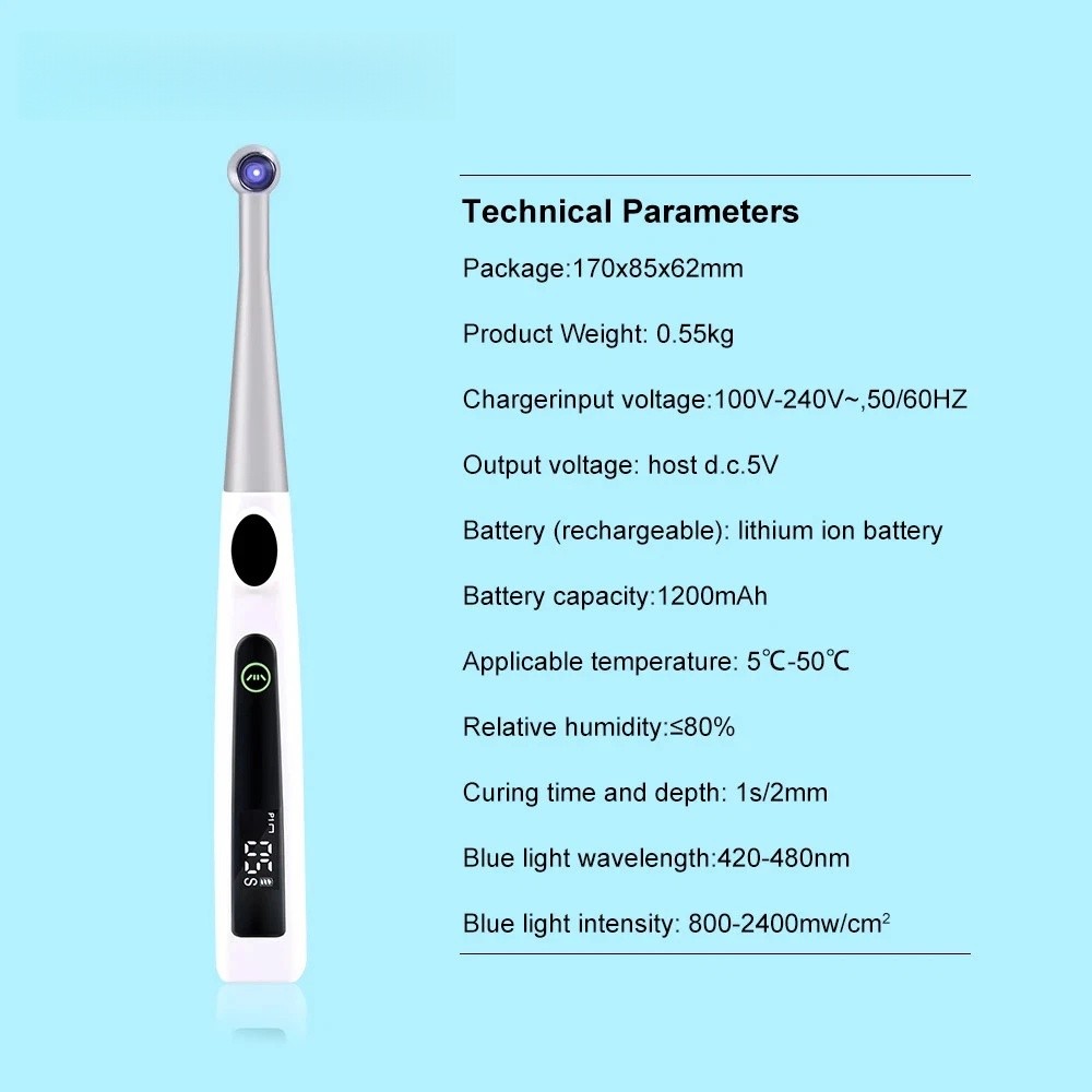 Wireless Cordless Dental High Power LED Curing Light Lamp 1 Sec Resin Cure US