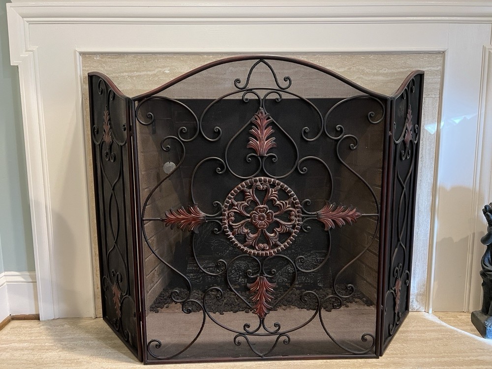 Fireplace Screen with 3 Panels
