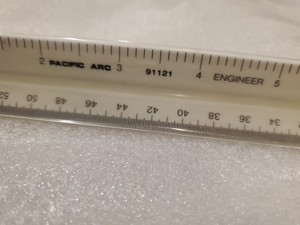 Pacific Arc 91121.12"Engineer Triangular Scale.Fully divided: 10, 20, 30, 40, 50
