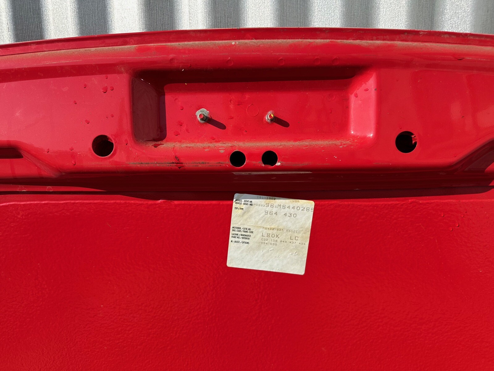 Porsche 911 964 OEM Hood (FITS 911’s 1974-1994)(YOUR COLOR CHOICE)