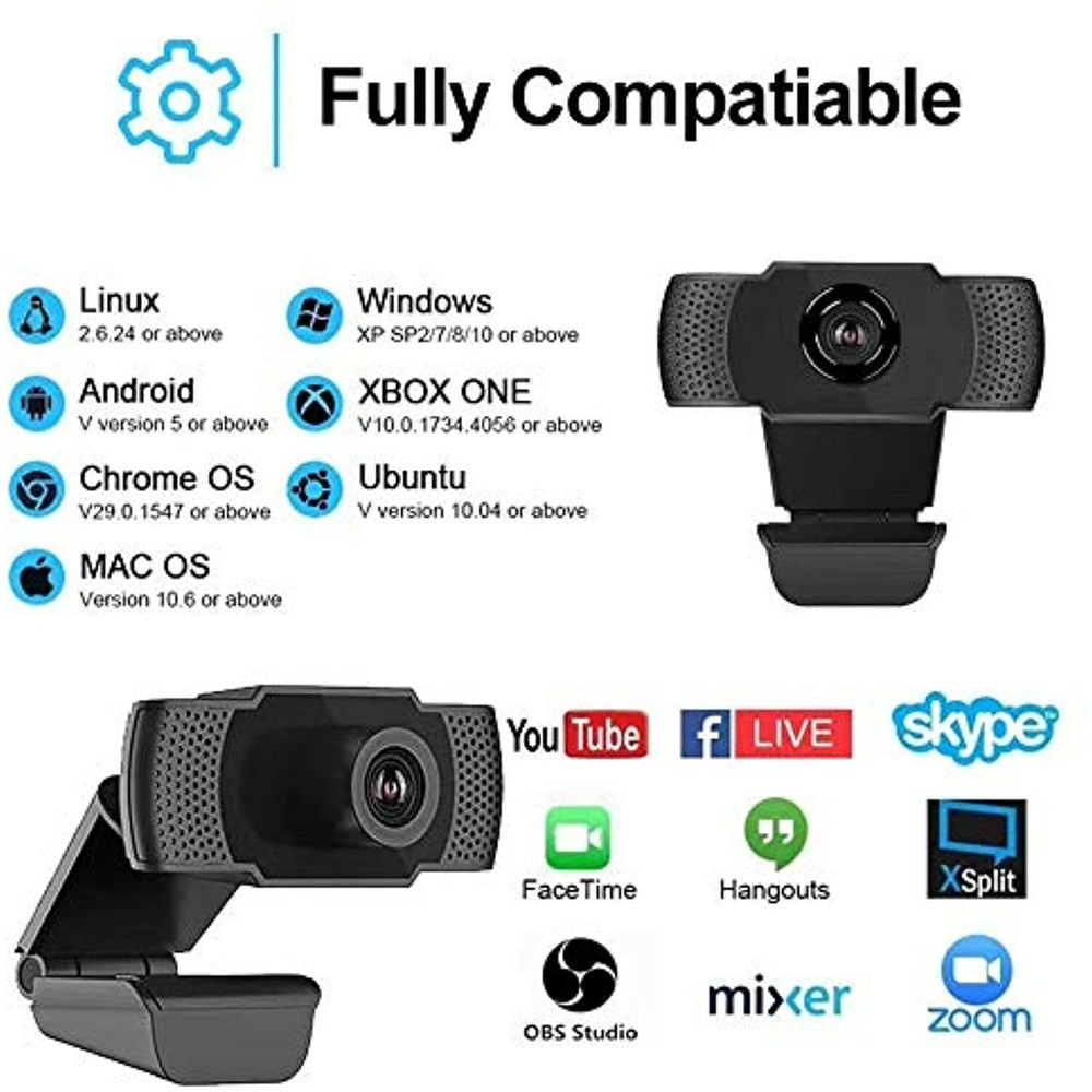 VANYUST HD Webcam 1080p Streaming Web Camera