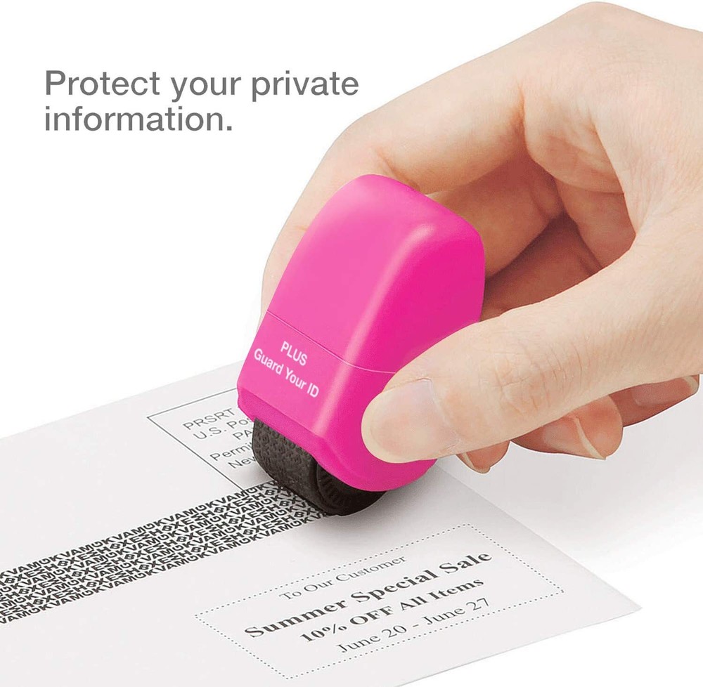 Plus Guard Your ID Identity Protection Security Prevention Stamp Roller ~ 4 PK