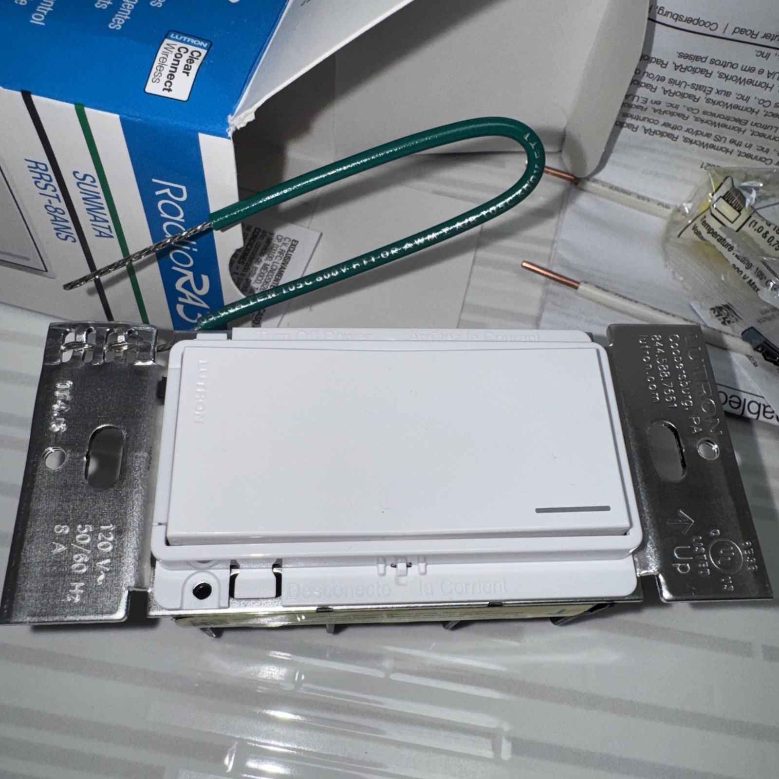 Lutron RRST-8ANS-WH Sunnata LED RA3 RadioRA 3 SWITCH