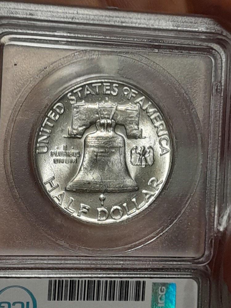 1954- D Franklin Half Dollar ICG MS63FBL