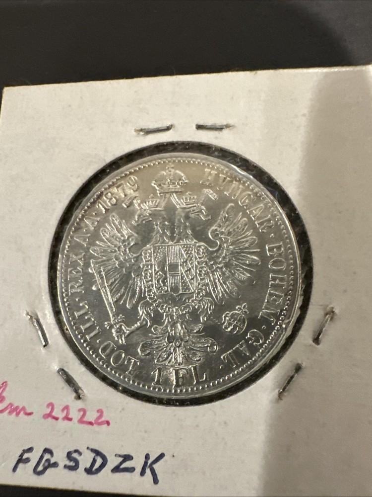 Austria 1879 Silver 1 Florin UNC