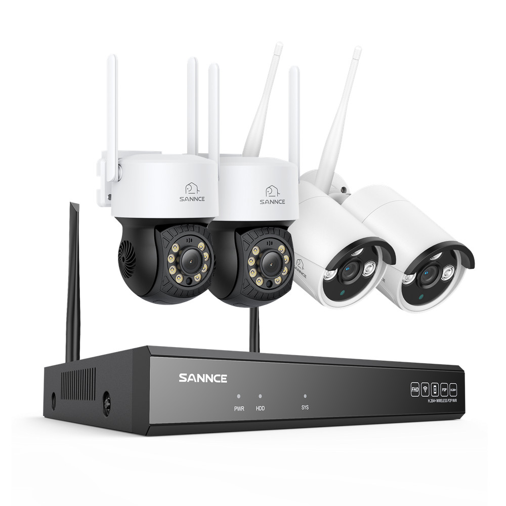 SANNCE 10CH NVR 5MP Wireless PT Security Camera System Two Way Audio AI Detect