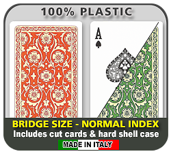 DA VINCI Venezia 100% Plastic Playing Cards - Bridge Size Regular Index
