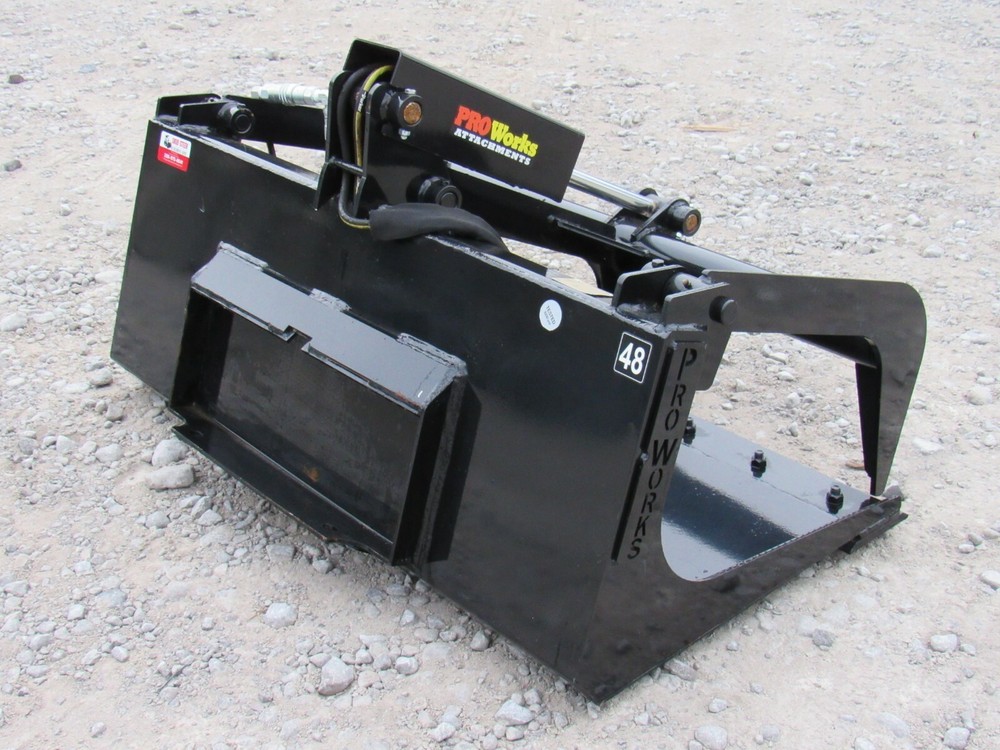 48" Solid Bottom Bucket Grapple Attachment Fits Toro Dingo Mini Skid Steer