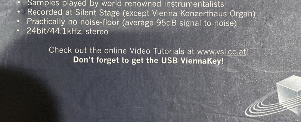 VIENNA SYMPHONIC LIBRARY SPECIAL EDITION VSL INSTRUMENTS SOFTWARE