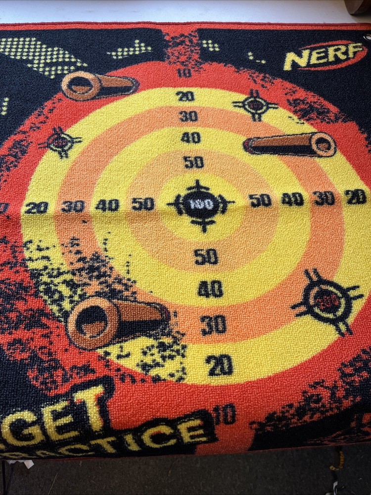 Nerf Blaster Target Practice 32"x32" Wall Floor Rug Mat