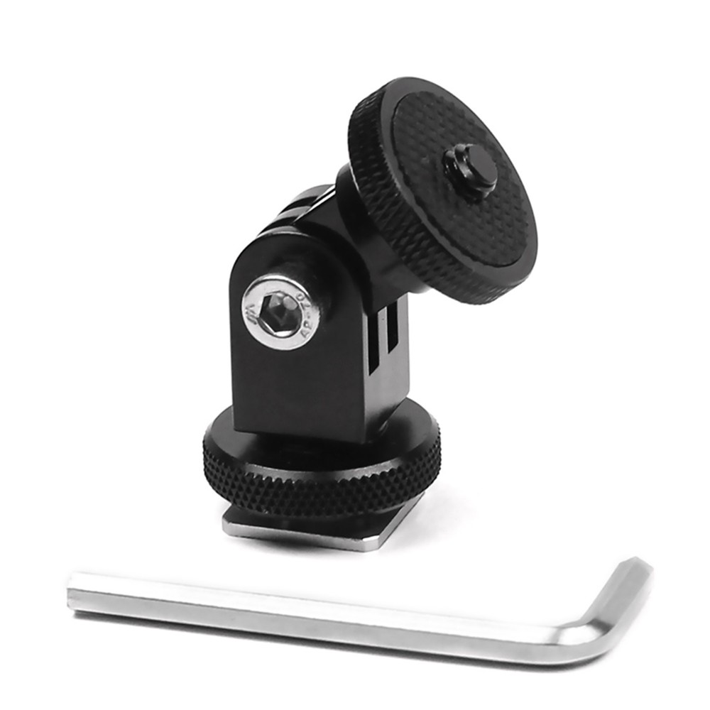 360° Rotatable Cold Shoe 1/4 Screw Base Fixed Adapter Mounting Bracket For GoPro