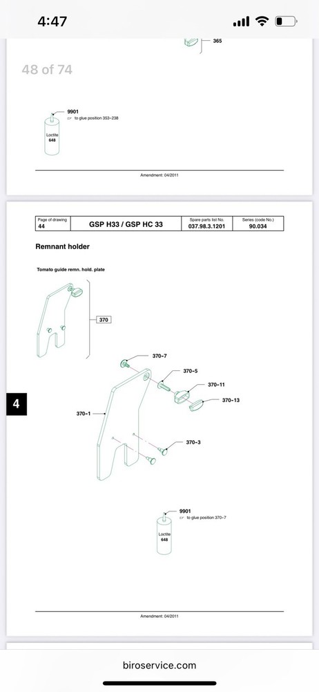 Bizerba Tomato Guide OEM
