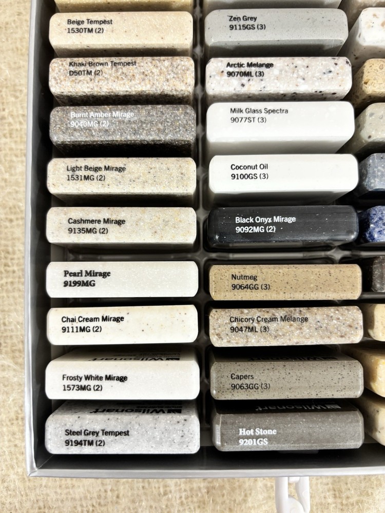Wilsonart Solid Surface Sample Kit Box Of 76 2x2 Tiles Multicolor 2016