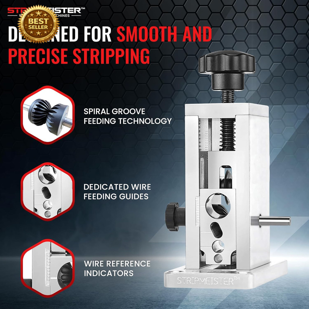 Drill Powered Wire Stripper Machine Ø3/4” Portable Copper Cable Stripping