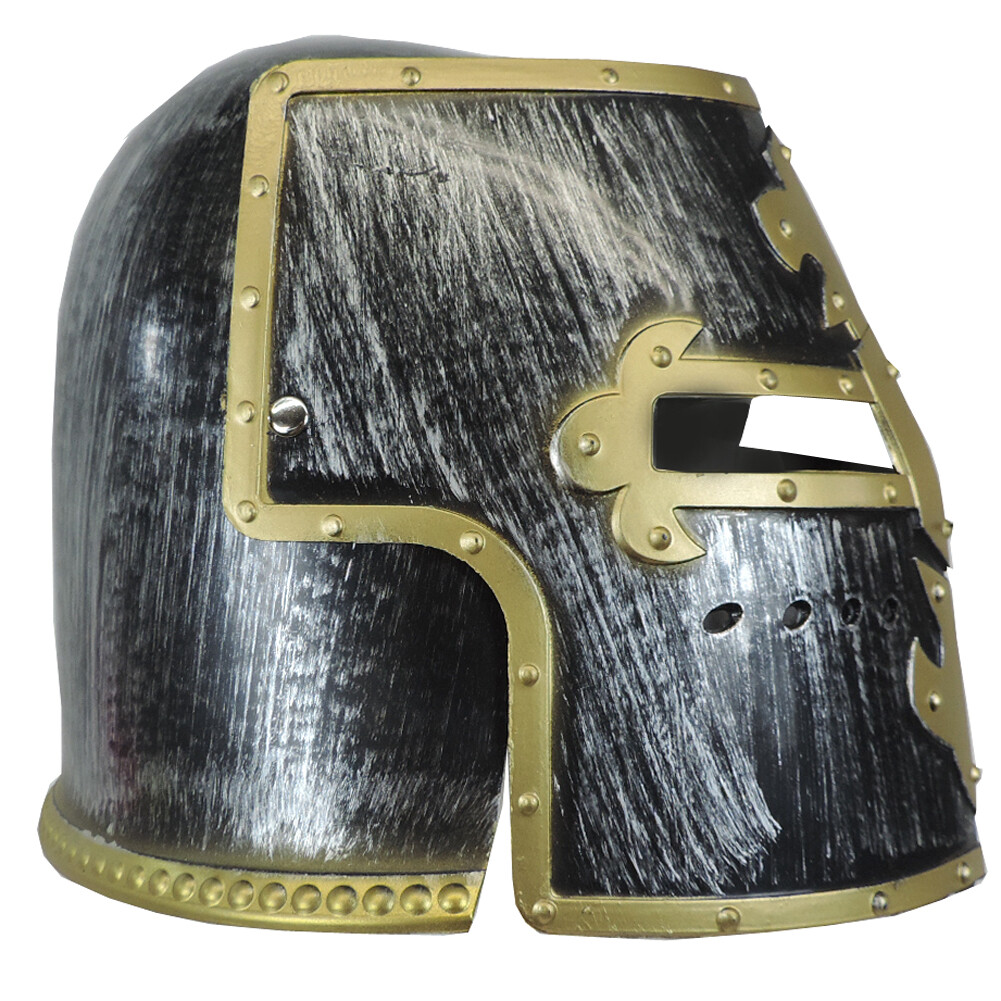 Adult Knight Crusader Templar Costume Helmet w/ Moving Visor