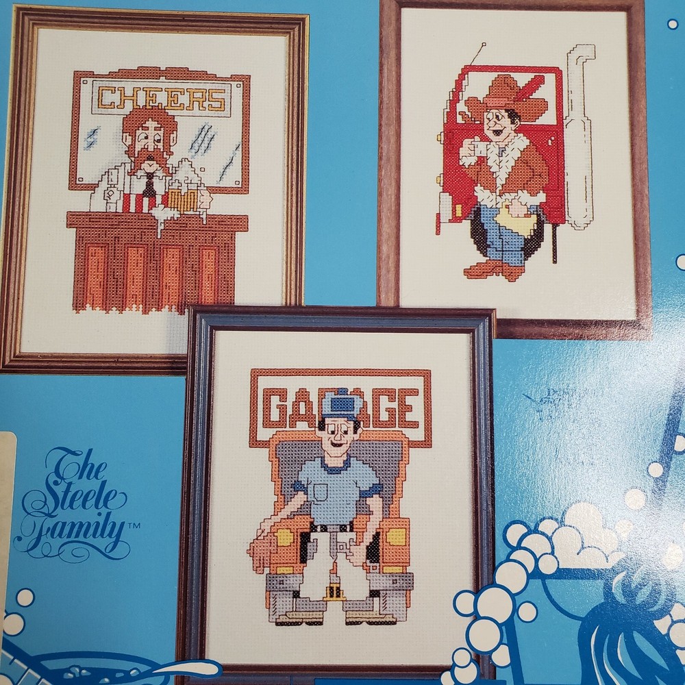 Leisure Arts: His Working Hands Cross Stitch Pattern Chart Trucker Chef Plumber