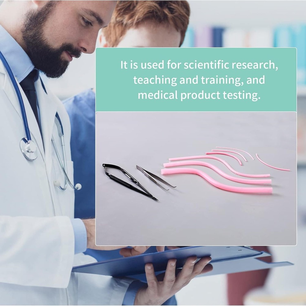 2PCS Vascular Microvascular Anastomosis Suture Practice Exercise Model Mult Size