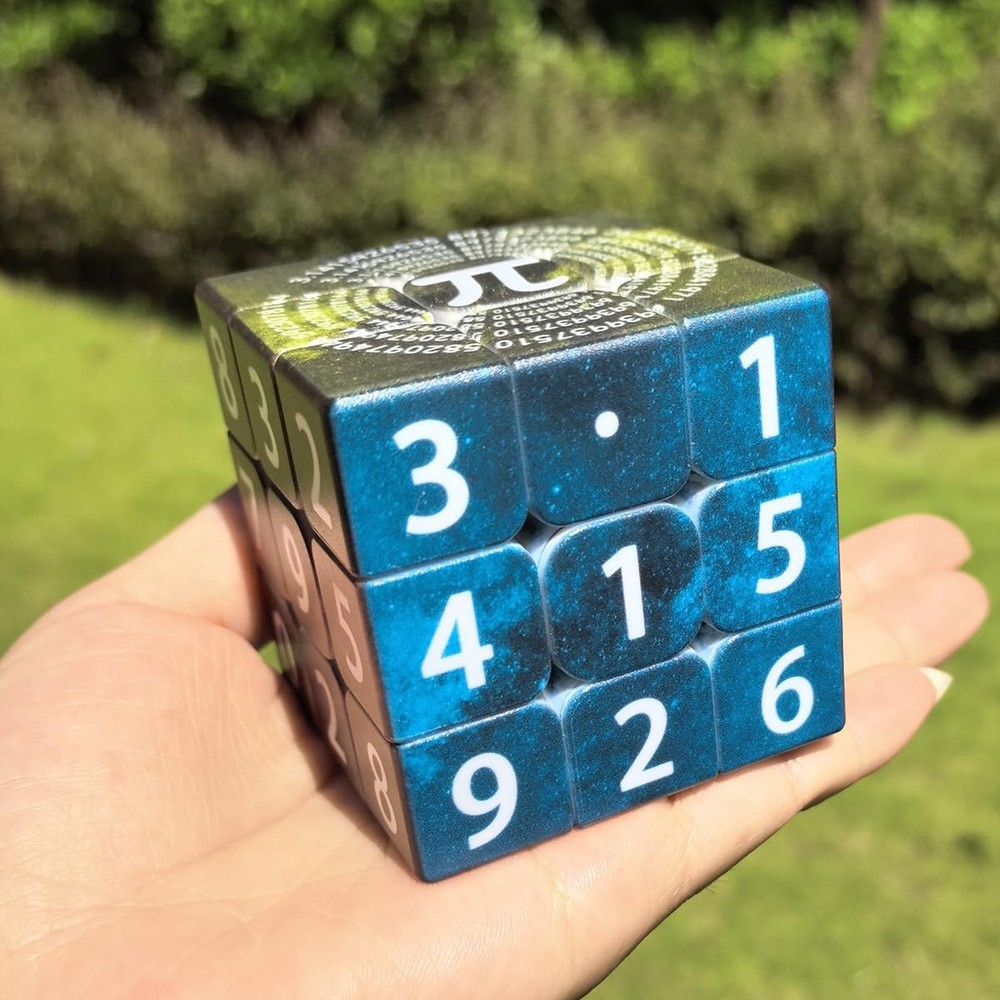3x3 Speed Cube, Mathematical Pi Magic Cube UV Printing Educational Puzzles Br...