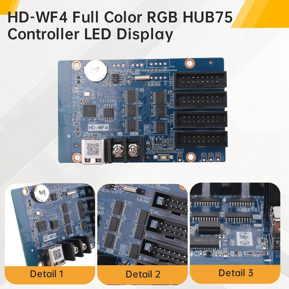 -WF4 Full Color RGB HUB75 Controller LED Display Screen Pixel Animation LED1971