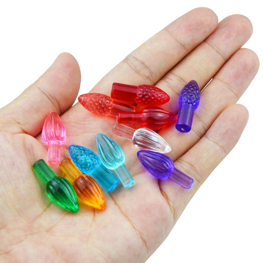 Tongcloud 300pcs Replacement Lights Bulbs for Ceramic Small, Colorful