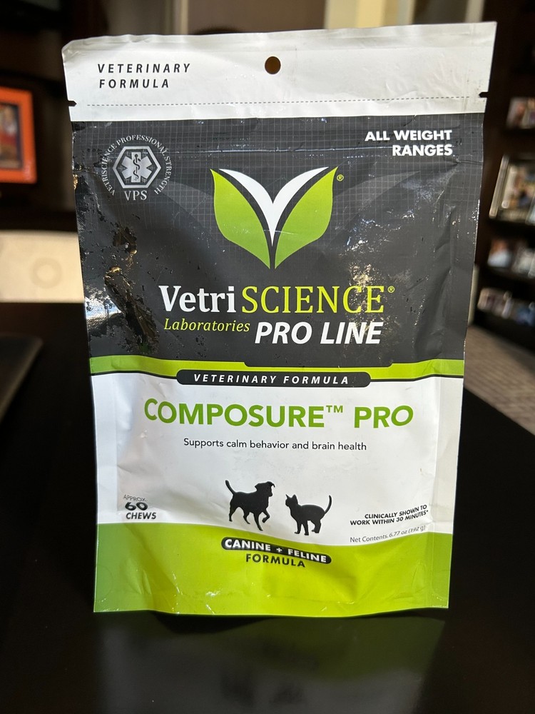 VetriSCIENCE Composure Pro Bite Size Chews for Dogs and Cats 60/ct