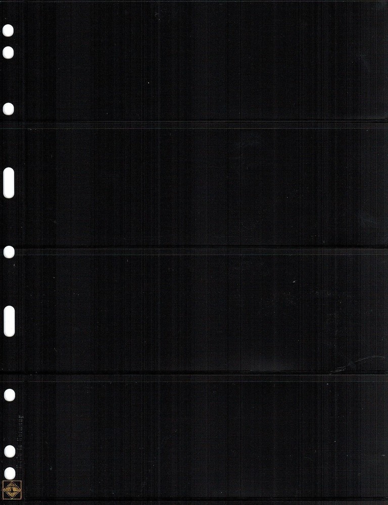 20 VARIO 4S PLUS Pocket Double Sided Pages for Stamp and Other Collecting, Black